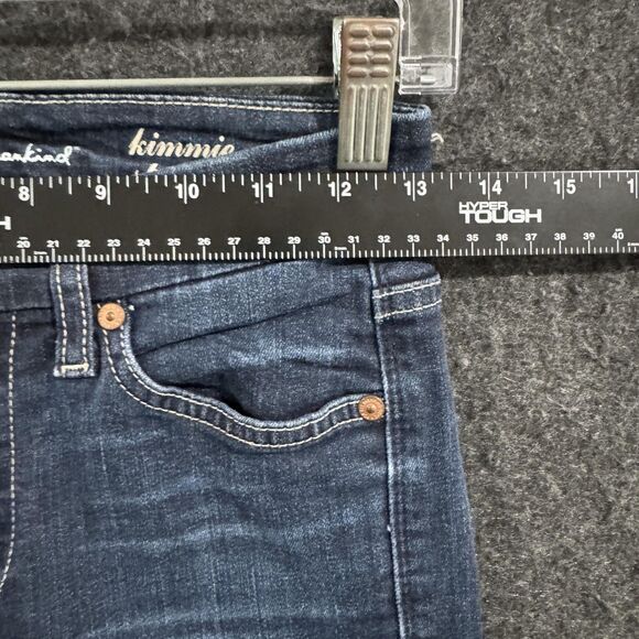 7 For All Mankind Jeans Womens 25 Blue Kimmie Straight Leg Stretch Denim Midrise - Picture 4 of 11